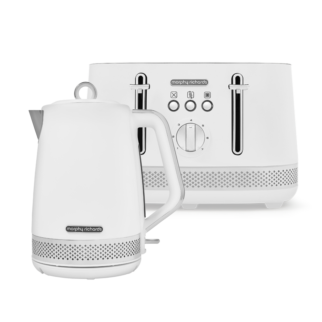 Illumination White Kettle and Toaster Set