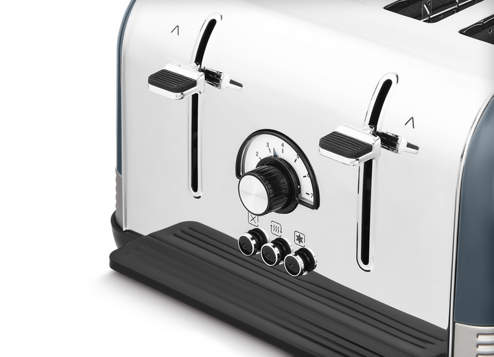 Venture Retro Blue 4 Slice Toaster - Basalt
