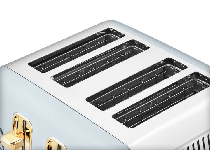 Accents Gold 4-Slice Toaster Ocean Grey