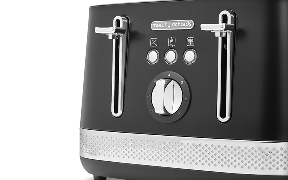 Illumination Black 4-Slice Toaster