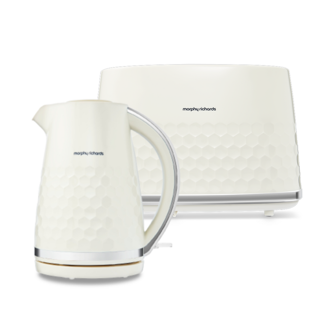 Hive Cream Kettle and Toaster Set