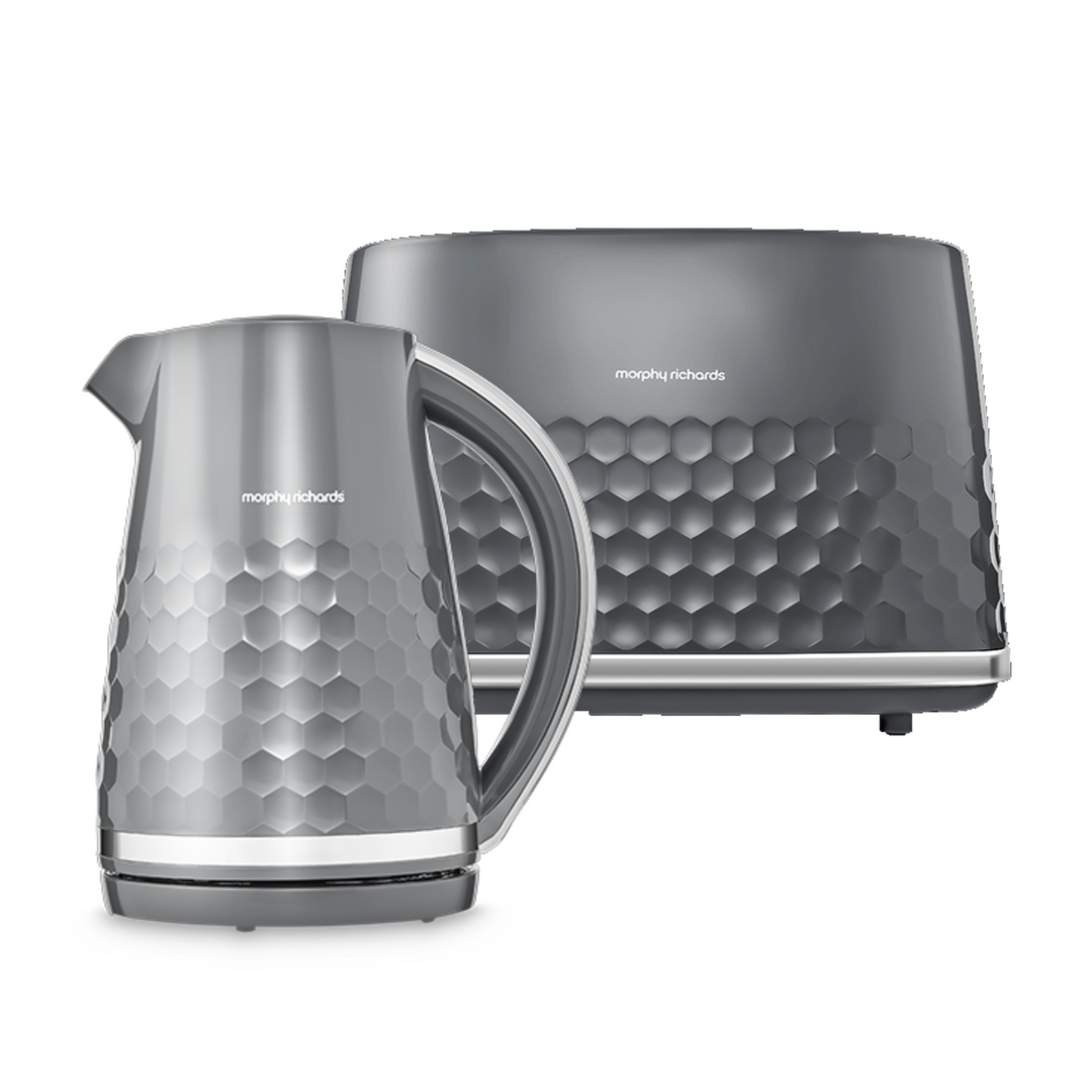 Hive Grey Kettle and Toaster Set