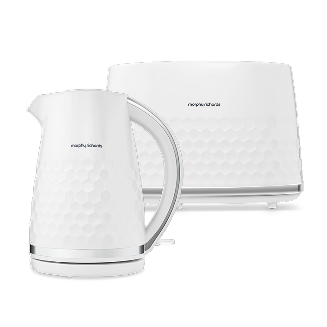 Hive White Kettle and Toaster Set