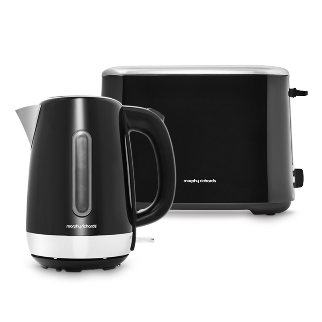 Equip Black Kettle and Toaster Set