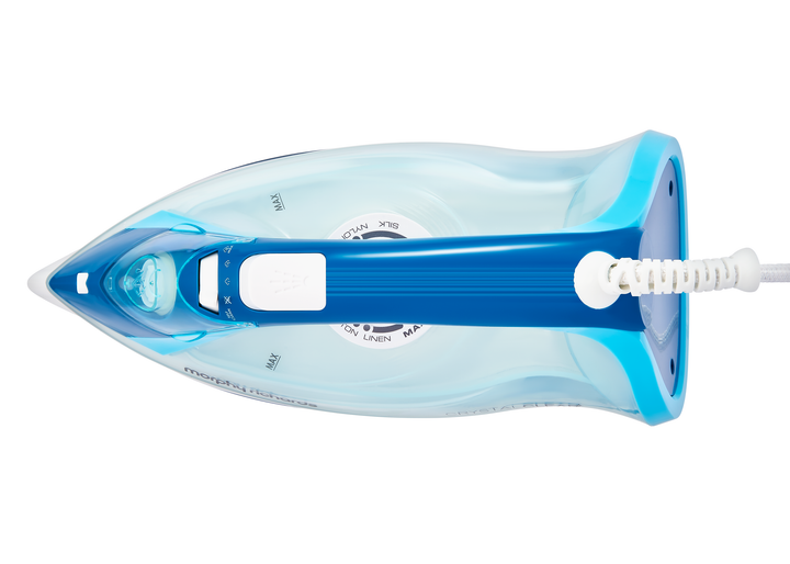 Morphy Richards Crystal Clear 2400W Steam Iron Blue SKU: 300300 from the top
