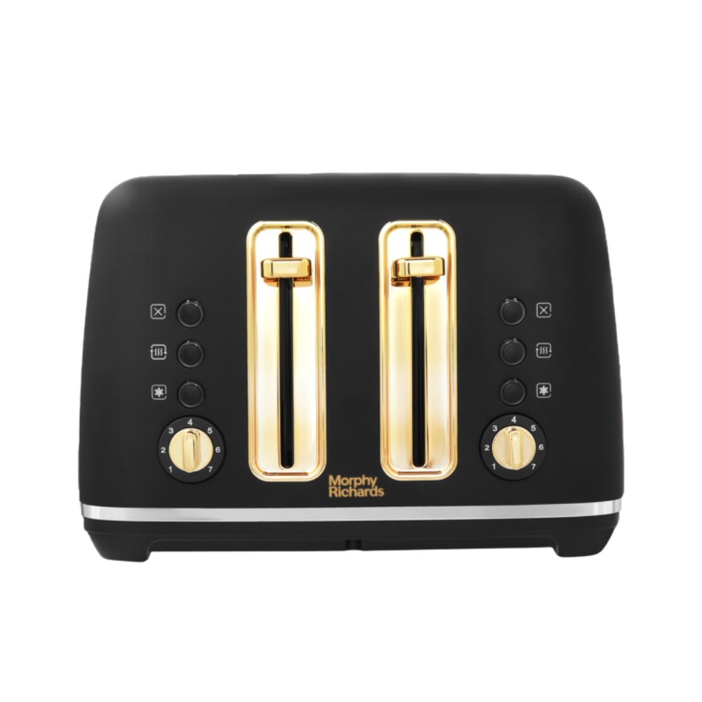 Accents Gold 4 Slice Toaster Black