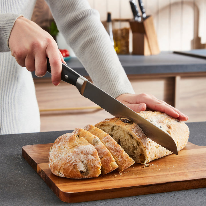 5 Piece Knife Block Set With Sharpener