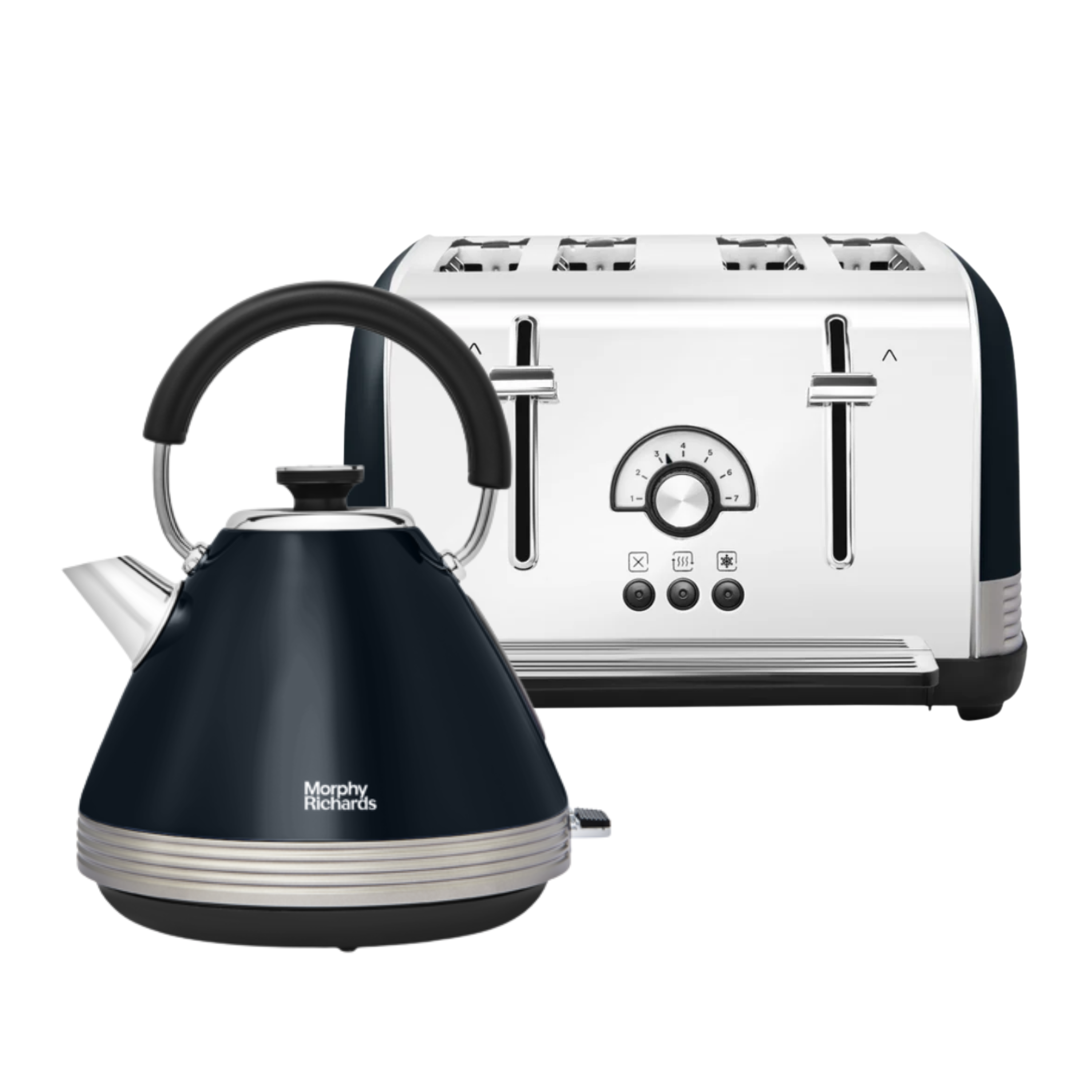 Matte Black Black Retro Kettle And Toaster Matte Kettle And