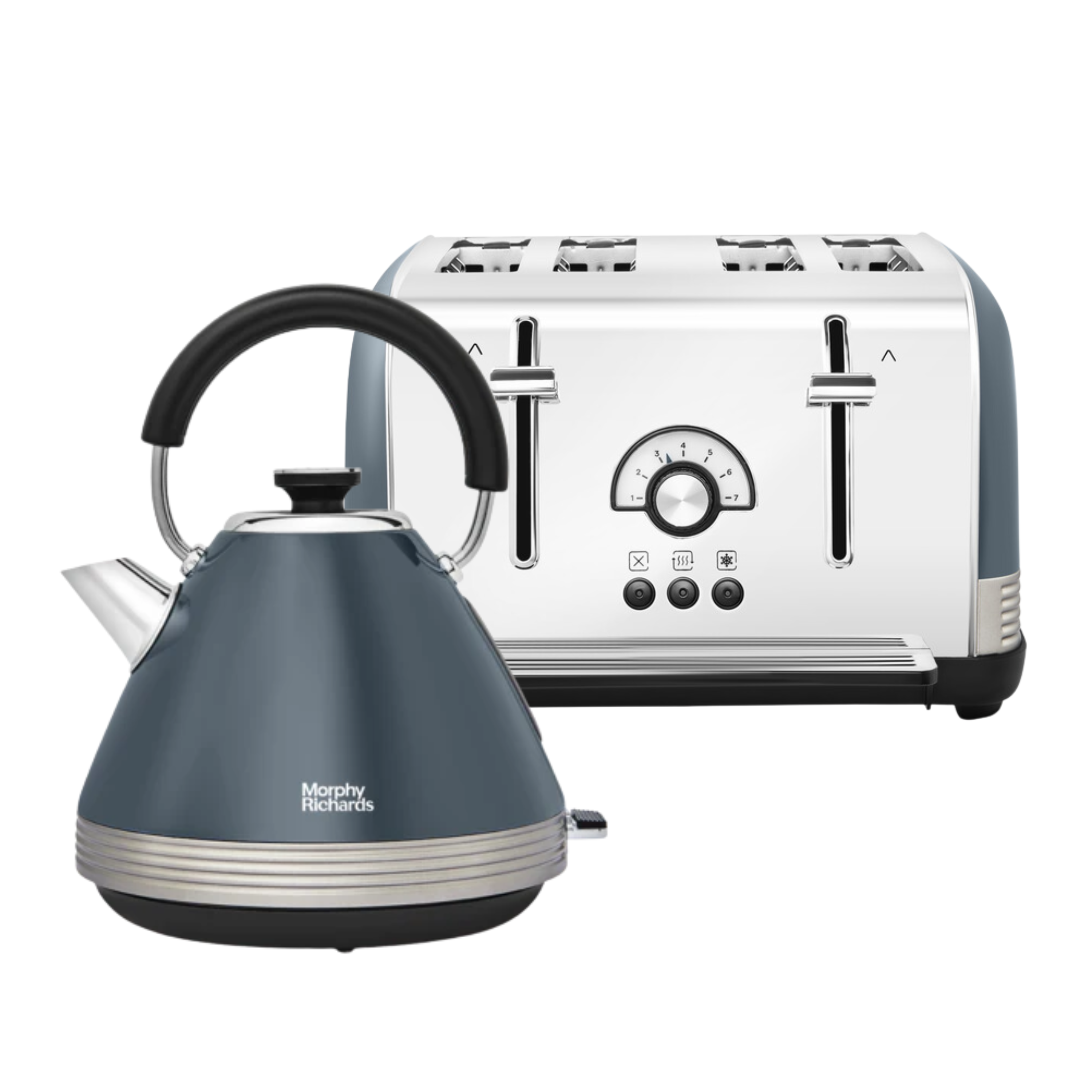 Venture Retro Blue Kettle and Toaster Set - Basalt – Morphy