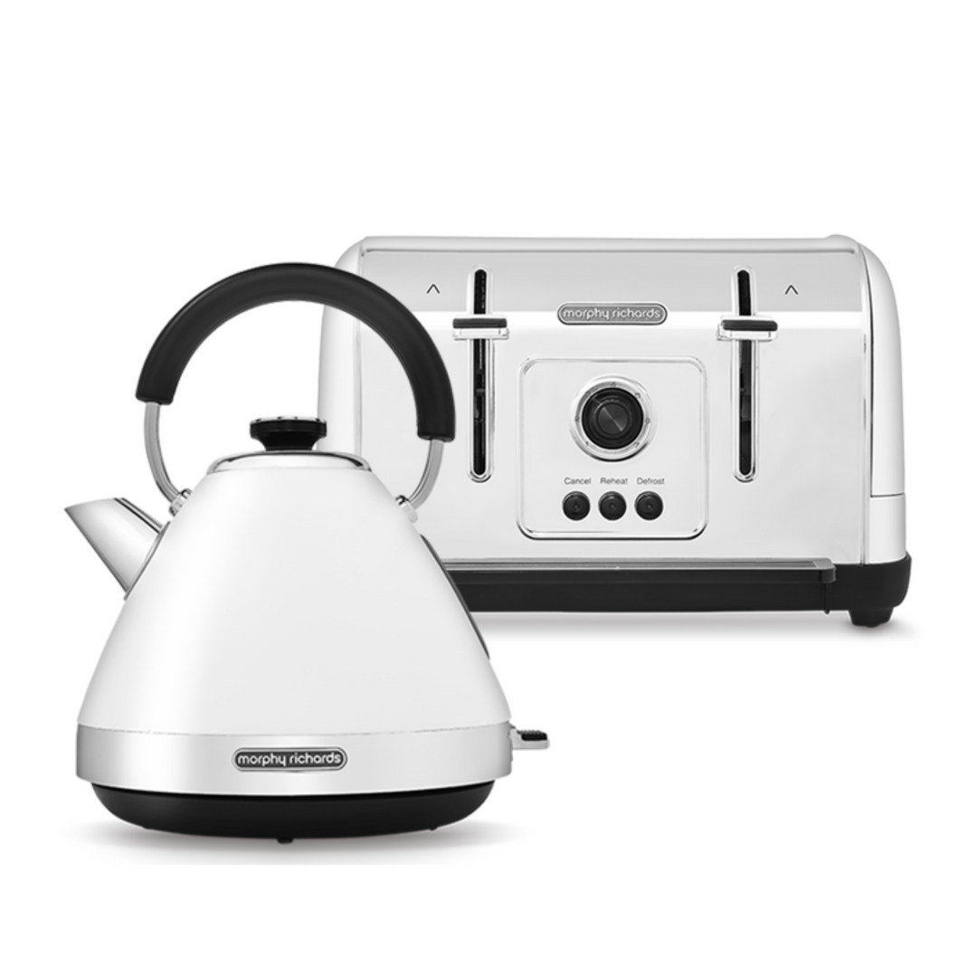 Venture White Kettle and Toaster Set