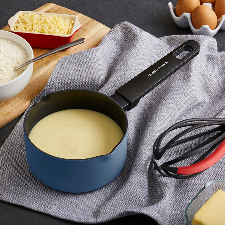 14cm Recycled Aluminium Milk Pan - Blue