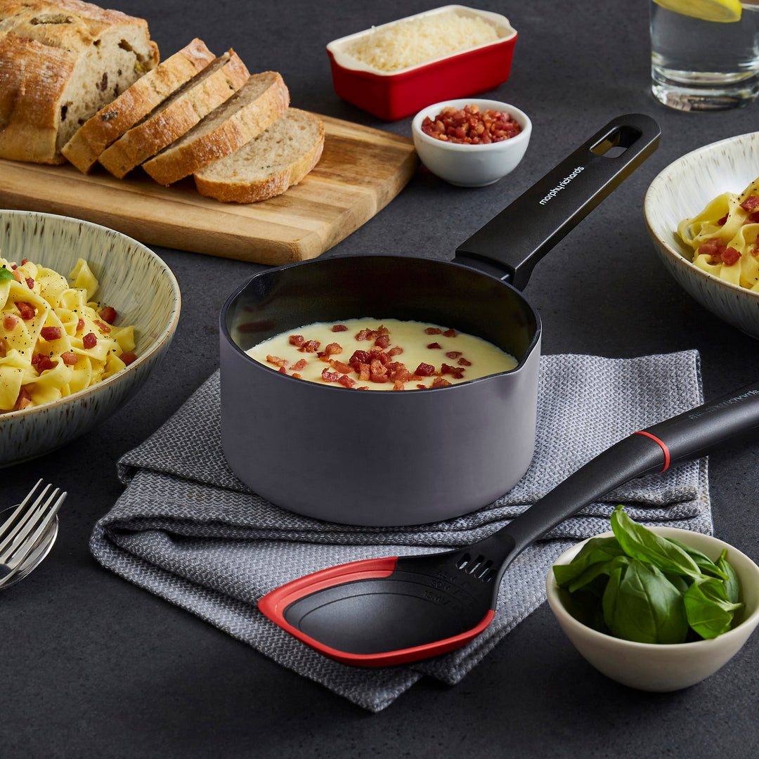 14cm Recycled Aluminium Milk Pan - Grey