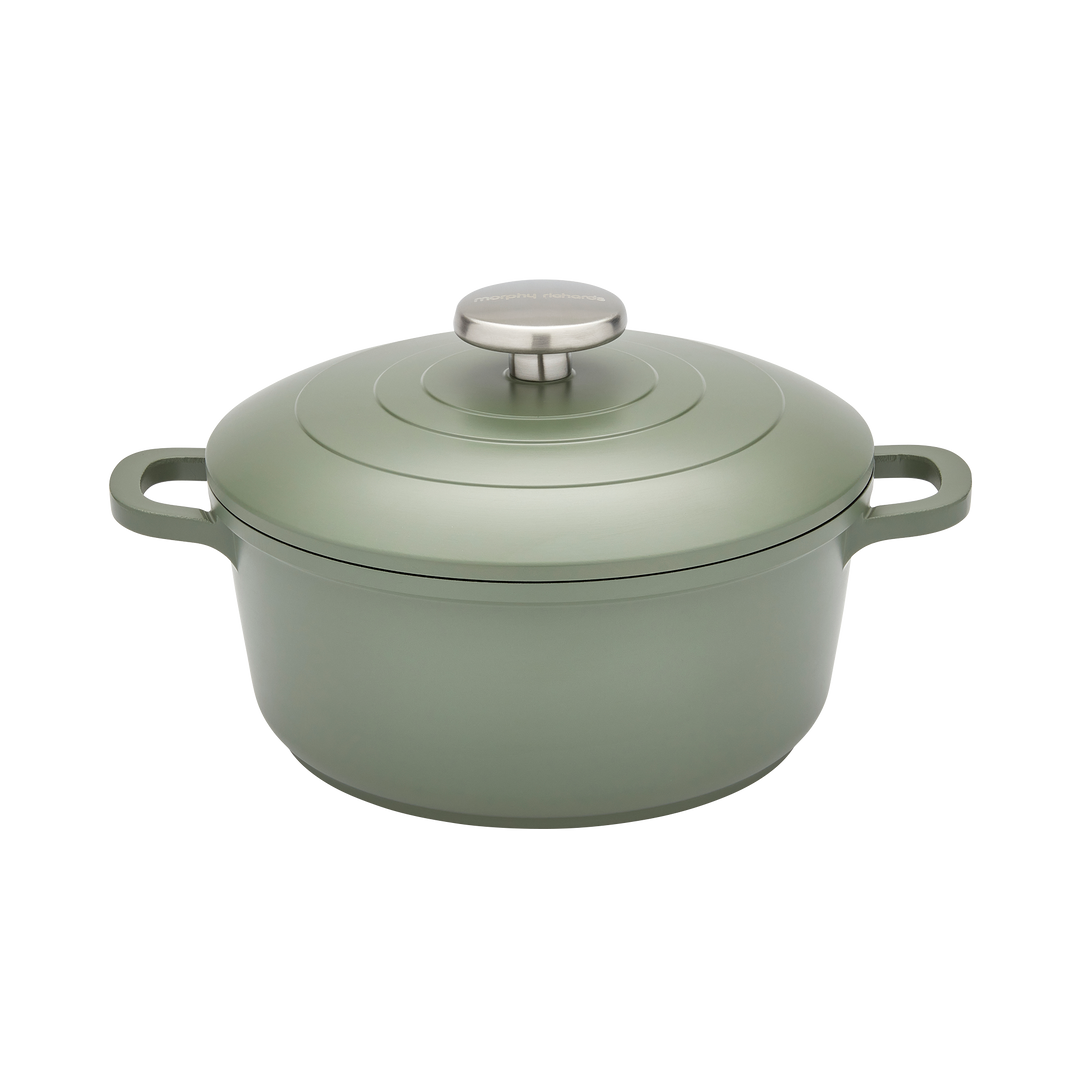 20cm Cast Aluminium Casserole Dish - Green