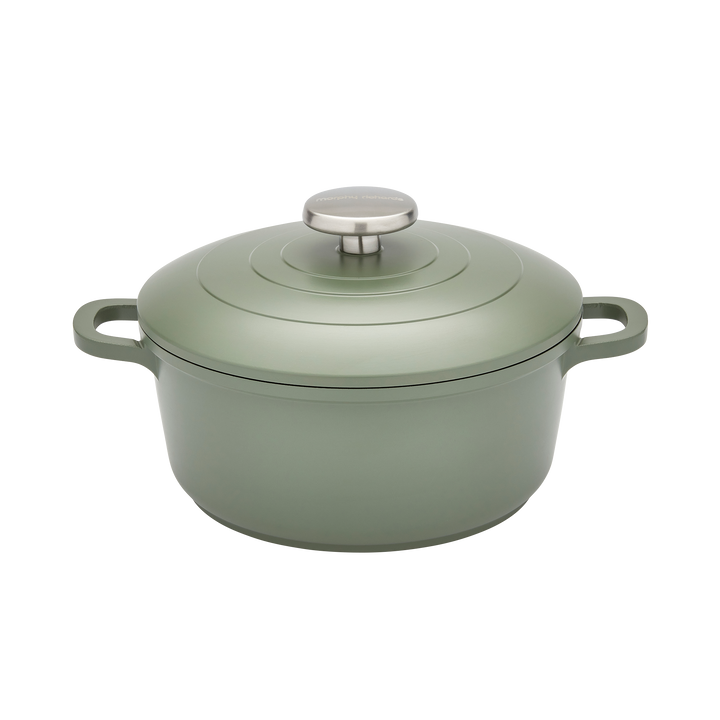20cm Cast Aluminium Casserole Dish - Green