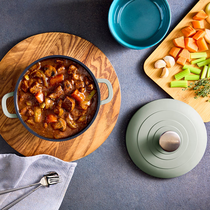 20cm Cast Aluminium Casserole Dish - Green