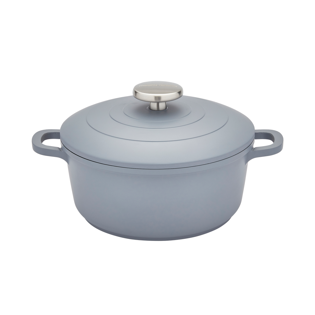 20cm Cast Aluminium Casserole Dish - Grey