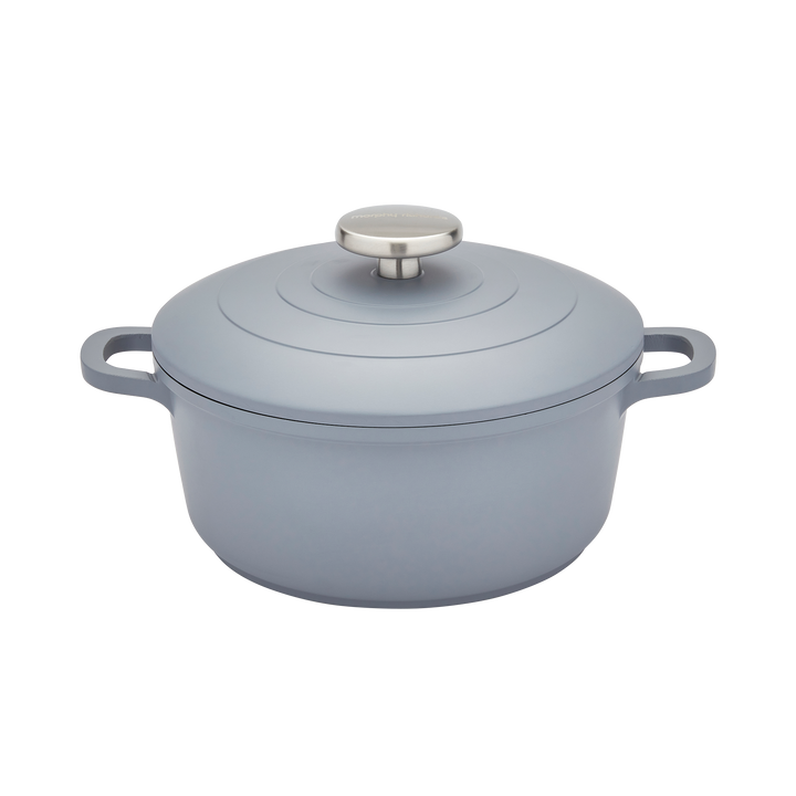 20cm Cast Aluminium Casserole Dish - Grey