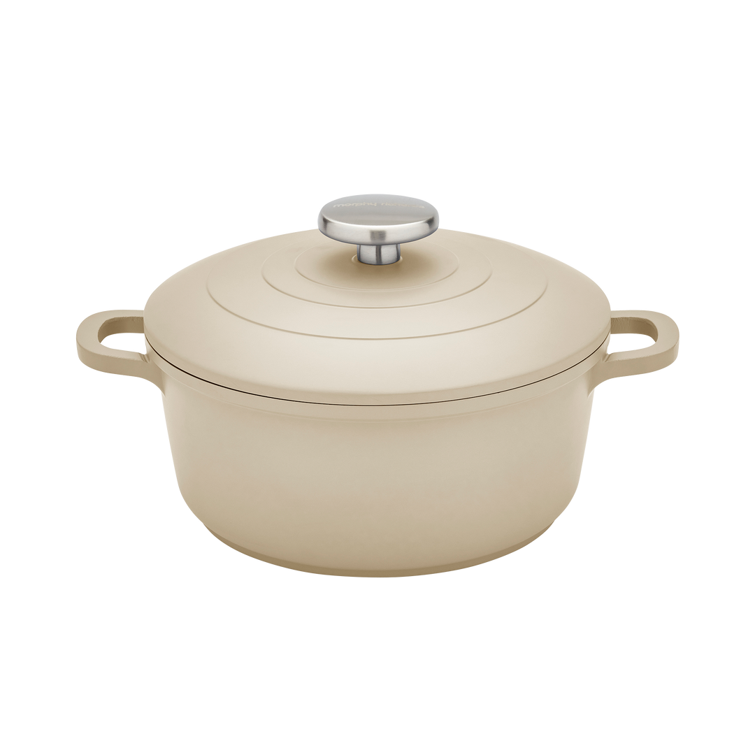 20cm Cast Aluminium Casserole Dish - Cream