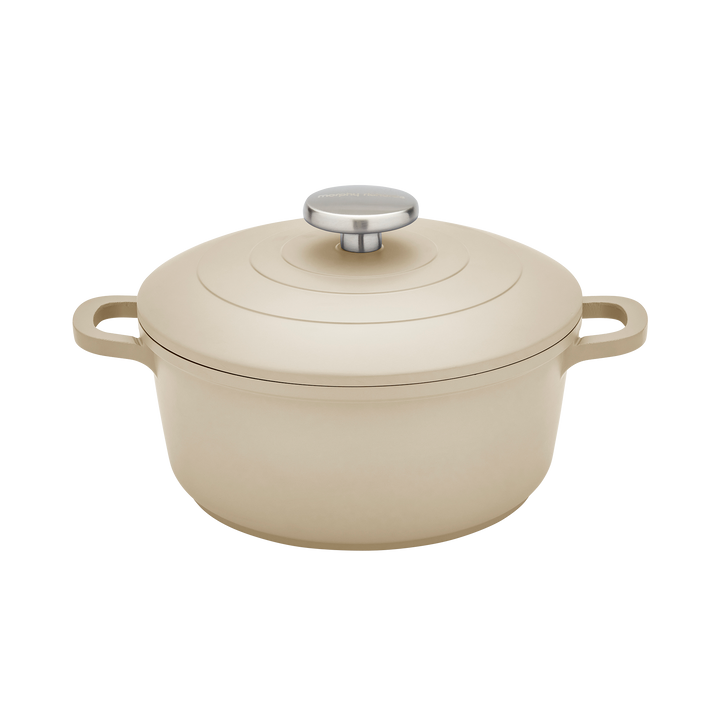 20cm Cast Aluminium Casserole Dish - Cream