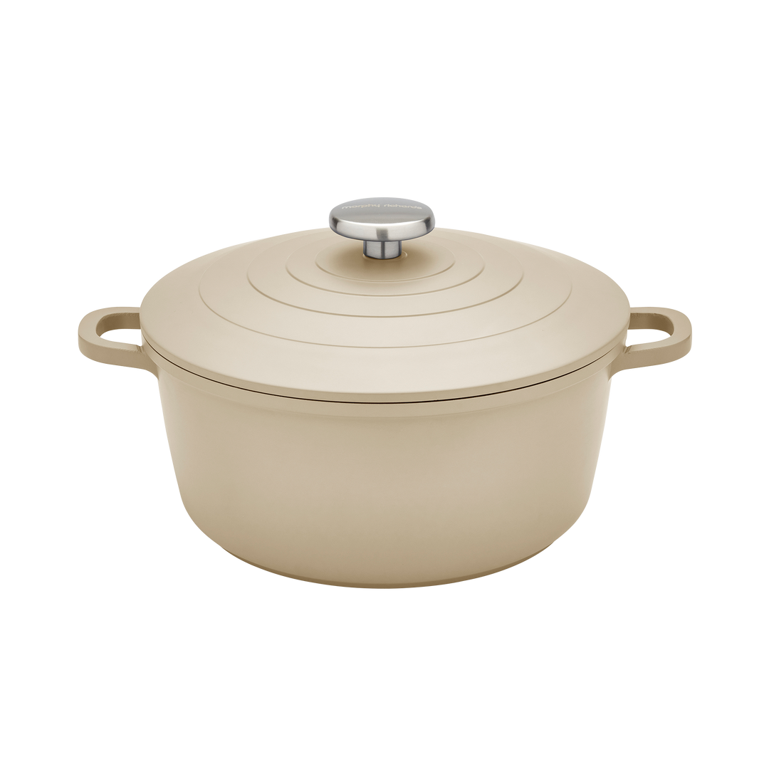 24cm Cast Aluminium Casserole Dish - Cream