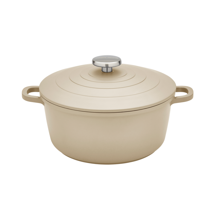 24cm Cast Aluminium Casserole Dish - Cream