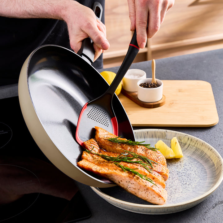 28cm Recycled Aluminium Frying Pan - Cream