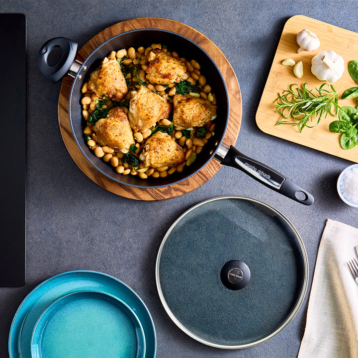 28cm Forged Aluminium Lidded Saute Pan