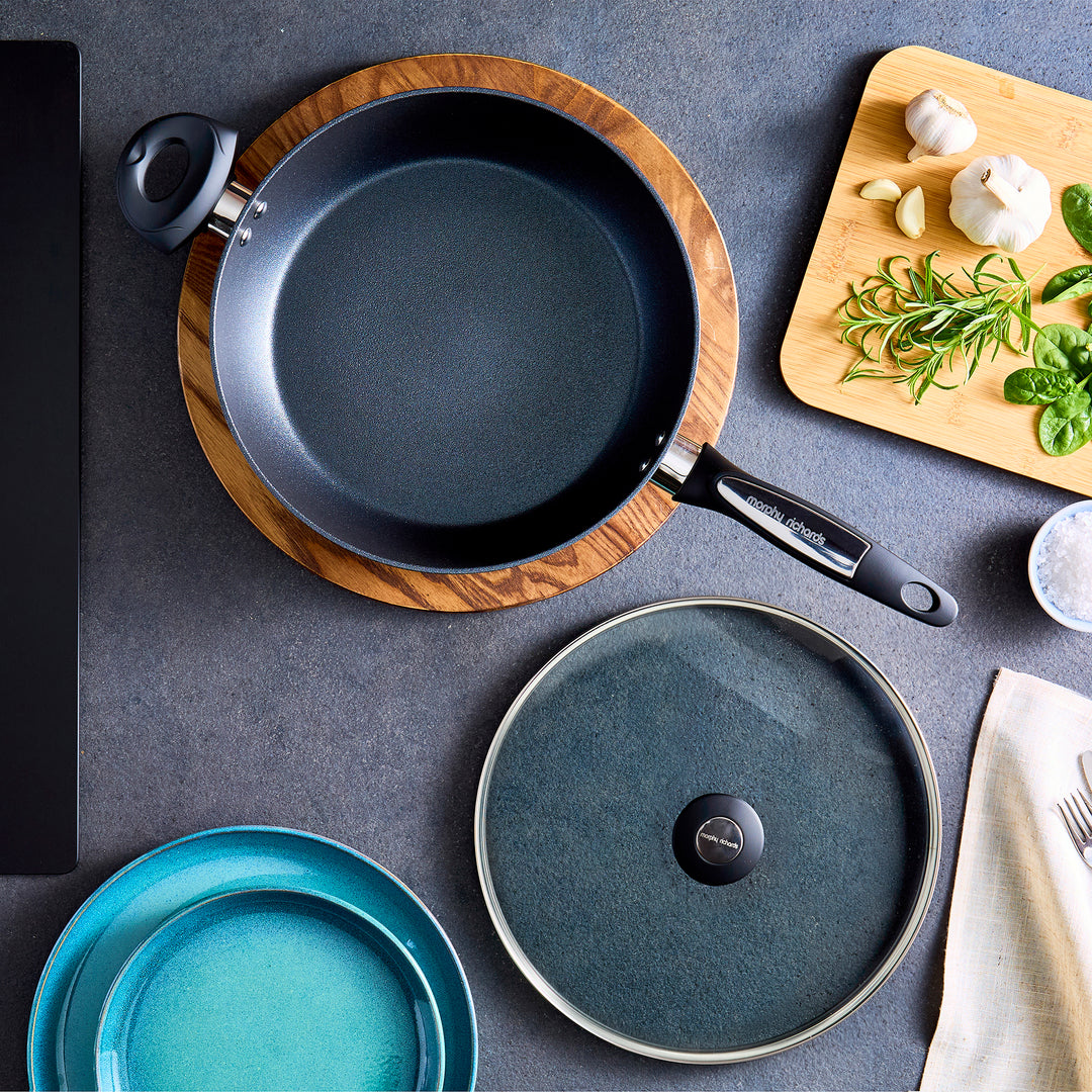 28cm Forged Aluminium Lidded Saute Pan