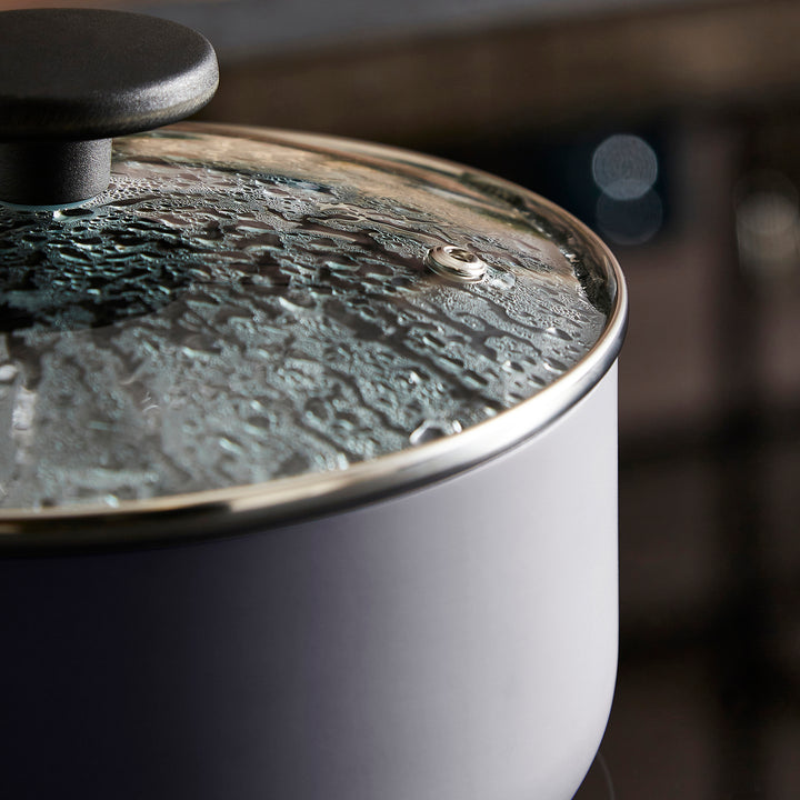 3 Piece Recycled Aluminium Saucepan Set - Grey