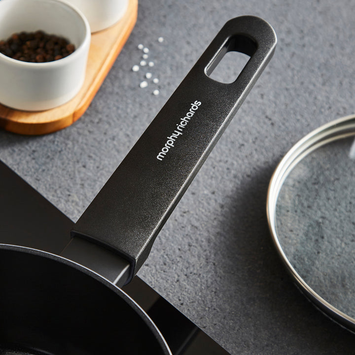 3 Piece Recycled Aluminium Saucepan Set - Cream