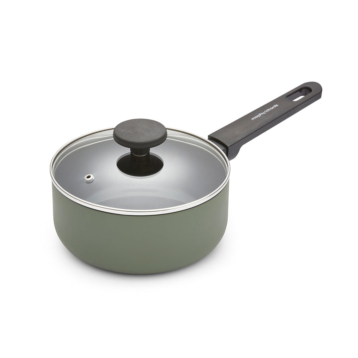 5 Piece Recycled Aluminium Saucepan Set - Green