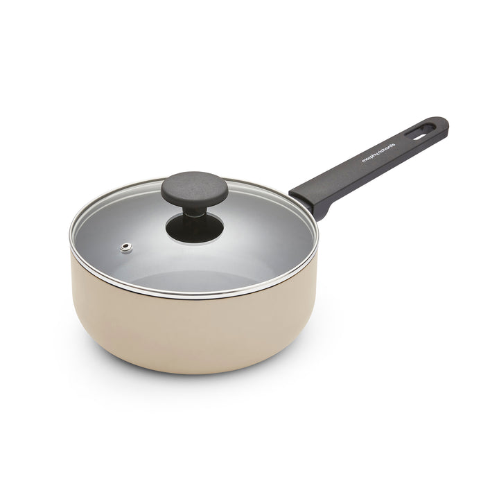5 Piece Recycled Aluminium Saucepan Set - Cream