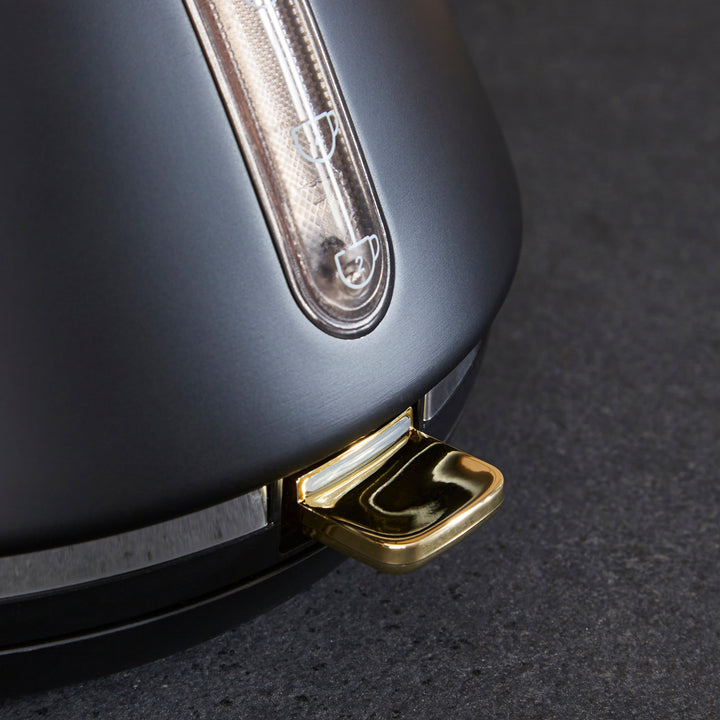 Accents Gold Pyramid Kettle - Black