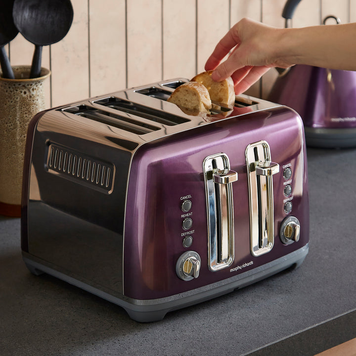 Accents Purple Kettle and Toaster Set