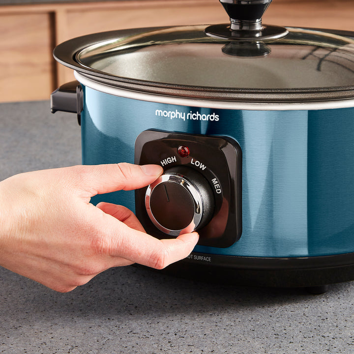 Accents Sear & Stew 3.5L Blue Slow Cooker