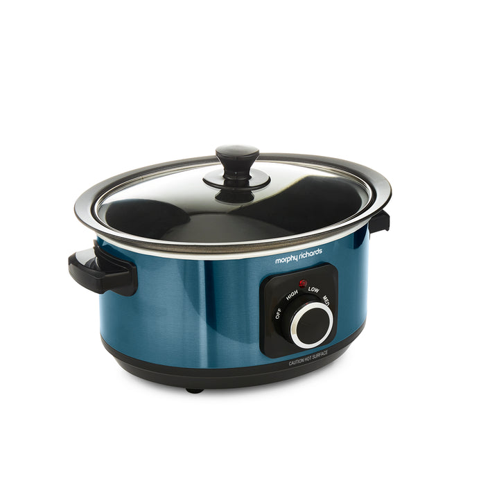 Accents Sear & Stew 3.5L Blue Slow Cooker