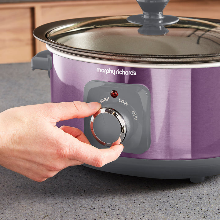 Accents Sear & Stew 3.5L Purple Slow Cooker