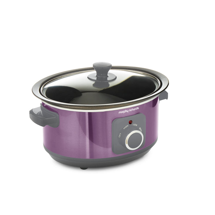 Accents Sear & Stew 3.5L Purple Slow Cooker