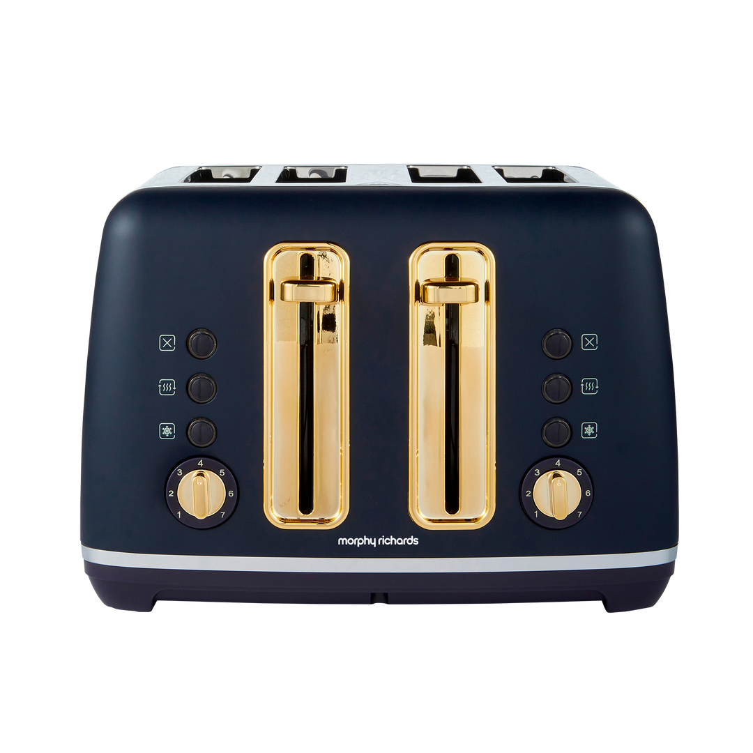 Accents Gold 4-Slice Toaster Navy