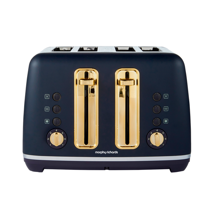 Accents Gold 4-Slice Toaster Navy