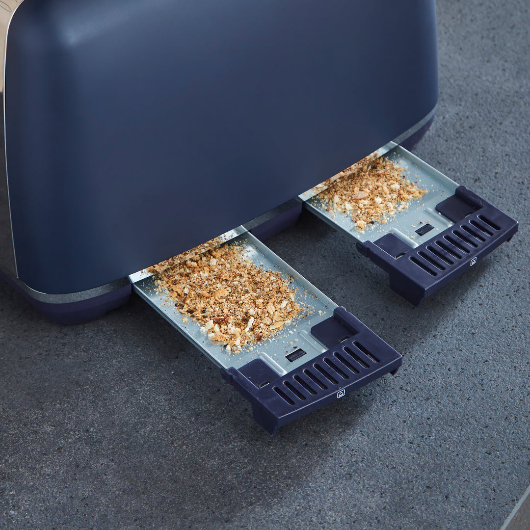 Accents Gold 4-Slice Toaster Navy