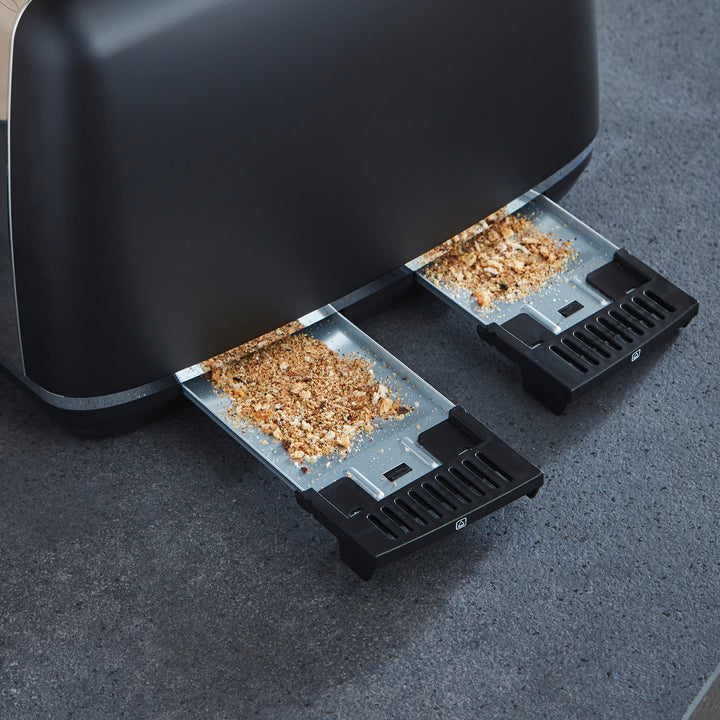 Accents Gold Black Kettle and Toaster Set