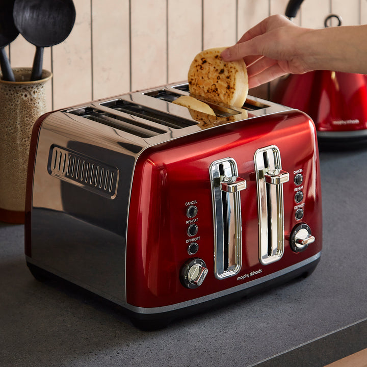 Accents 4-Slice Toaster - Red