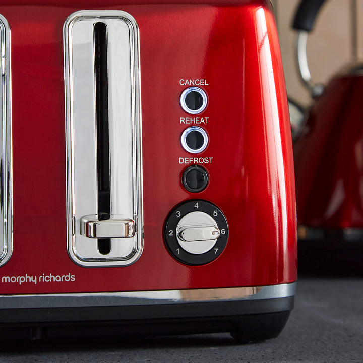 Accents Red Kettle and Toaster Set