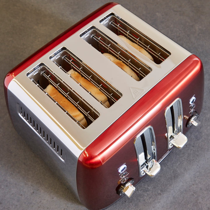 Accents Red Kettle and Toaster Set