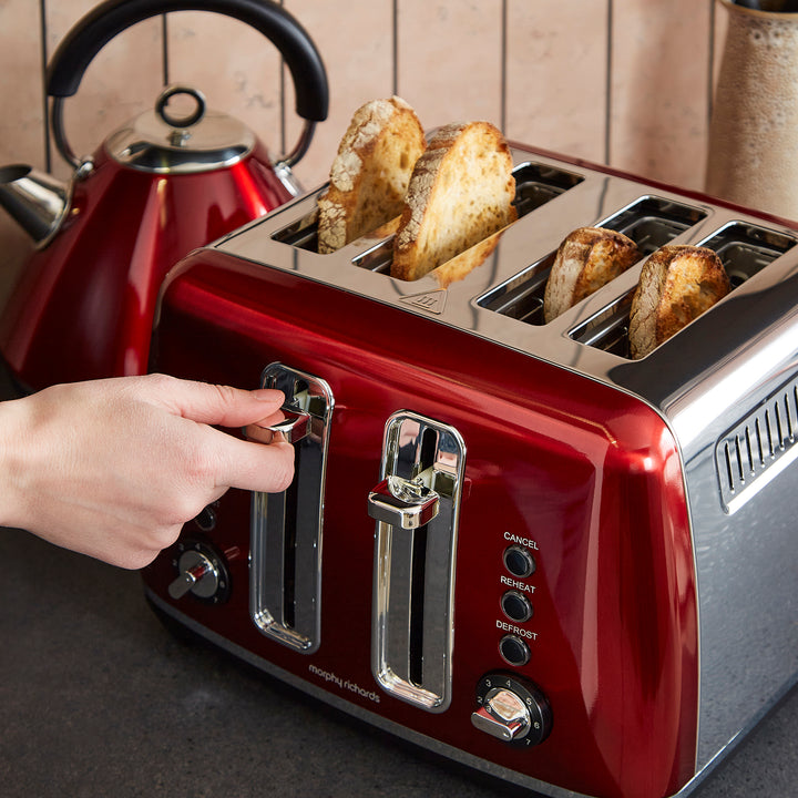 Accents 4-Slice Toaster - Red