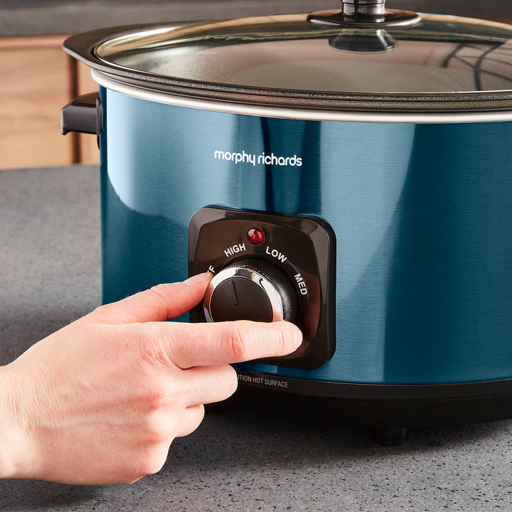 Accents Sear & Stew 6.5L Blue Slow Cooker