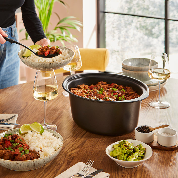 Accents Sear & Stew 6.5L Blue Slow Cooker