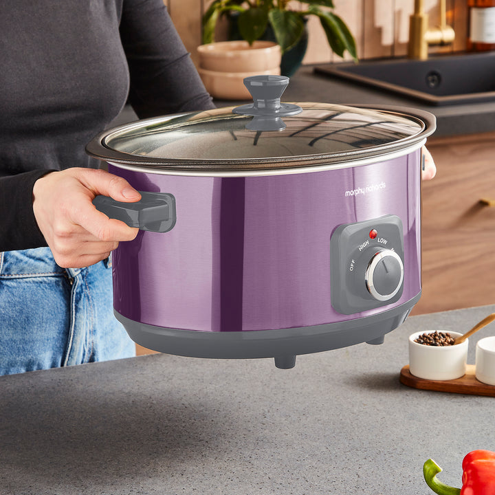 Accents Sear & Stew 6.5L Purple Slow Cooker