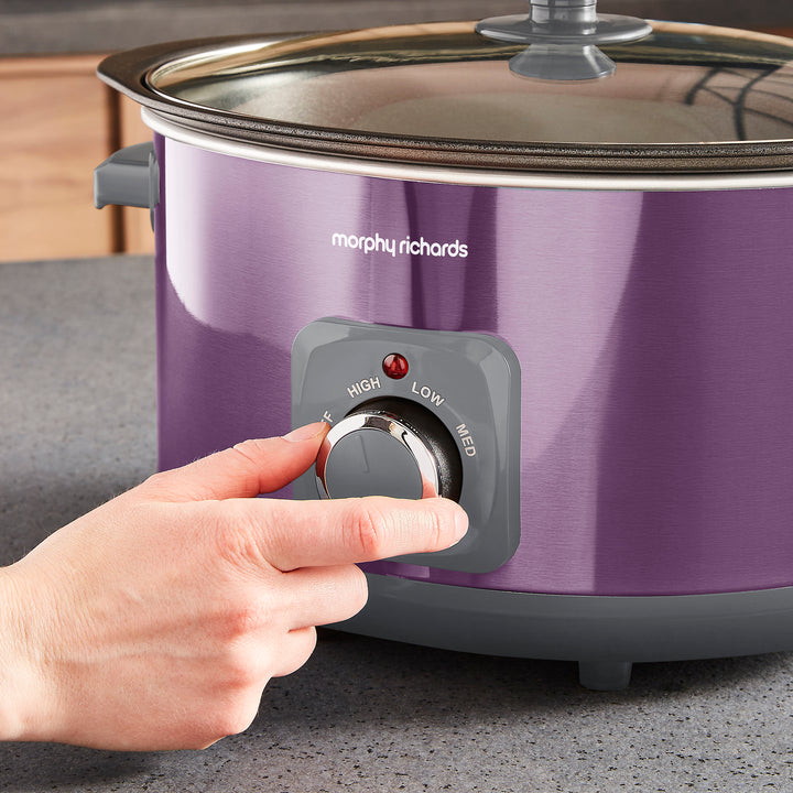 Accents Sear & Stew 6.5L Purple Slow Cooker